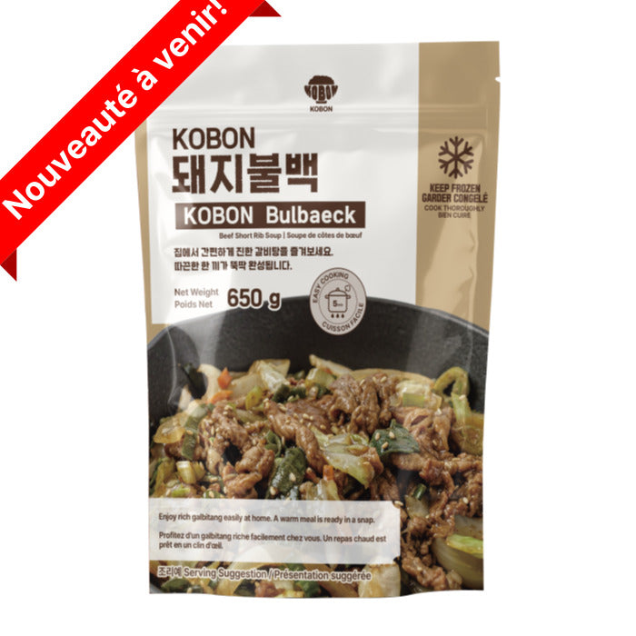 KOBON Pork Bulgogi DWAEJI BULBAEK 650g (Français)